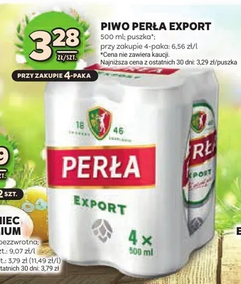 Piwo Perła Export promocja w Stokrotka