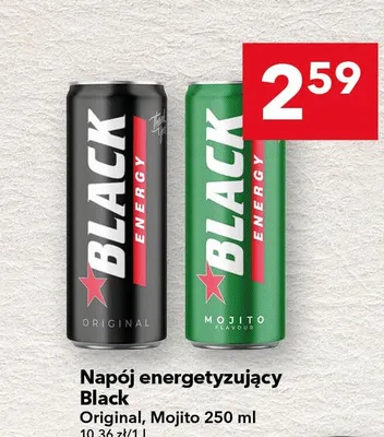 Napój energetyzujący Black Mojito promocja w LEWIATAN