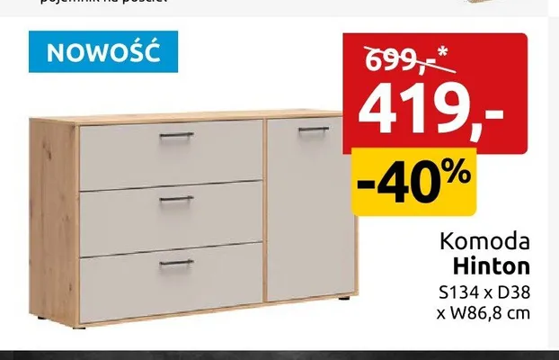 Komoda Hinton promocja w Black Red White