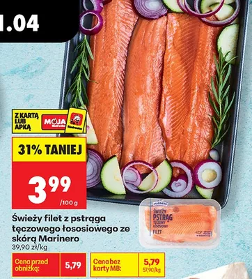 Filet z pstrąga tęczowego łososiowego ze skórą promocja w Biedronka