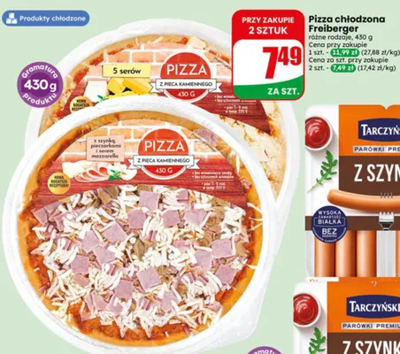 Parówki z szynki Family Pack Tarczyński promocja w Dino