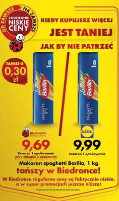 Makaron spaghetti Barilla promocja w Biedronka