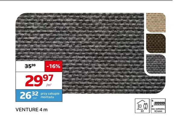 Wykładzina dywanowa Venture promocja w Komfort