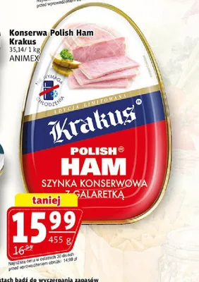 Szynka konserwowa Polish Ham Krakus promocja w Prim Market