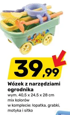 Wózek z narzędziami ogrodnika promocja w Bricomarche