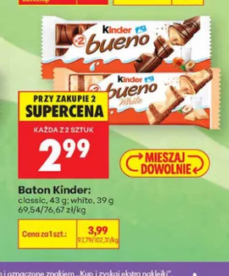 Baton Kinder Bueno Classic promocja w Biedronka