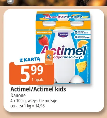 Actimel Danone 4-pak promocja w Leclerc