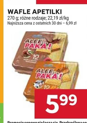Wafle Apetilki Alee Paka! promocja w Stokrotka