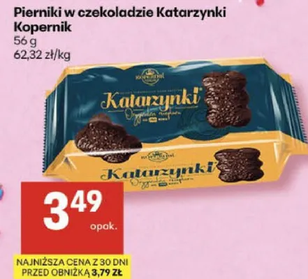 Pierniki w czekoladzie Katarzynki Kopernik promocja w Delikatesy Centrum