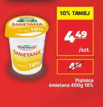 Śmietana Piątnica 18% promocja w API Market