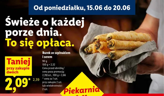 Burek ze szpinakiem i serem promocja w Lidl