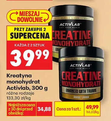 Kreatyna monohydrat różne rodzaje promocja w Biedronka