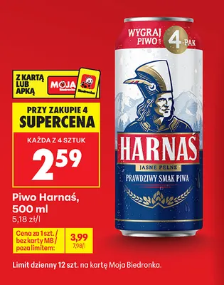 Piwo Harnaś promocja w Biedronka