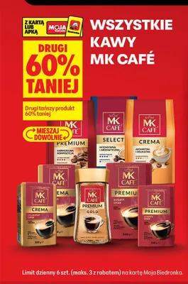 Kawa mielona MK Café Crema Aksamitna i Delikatna promocja w Biedronka