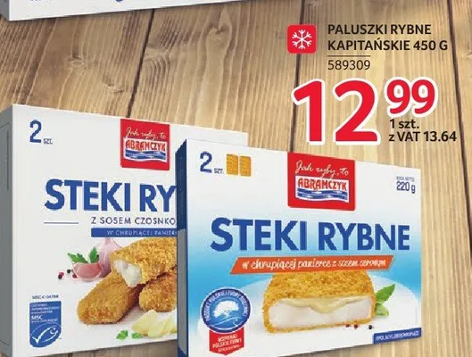Steki rybne z sosem czosnkowym, z sosem serowym 220 g promocja w Selgros