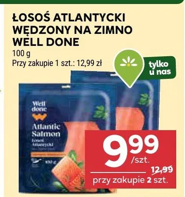 Łosoś atlantycki wędzony na zimno promocja w Stokrotka