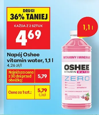 Napój vitamin water zero promocja w Biedronka