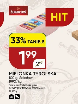 Mielonka Tyrolska Sokołów promocja w Chata Polska