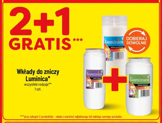 Wkłady do zniczy Luminica promocja w POLOmarket