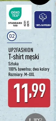 T-shirt męski Up2fashion promocja w Aldi