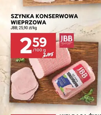 Szynka konserwowa wieprzowa JBB promocja w Stokrotka