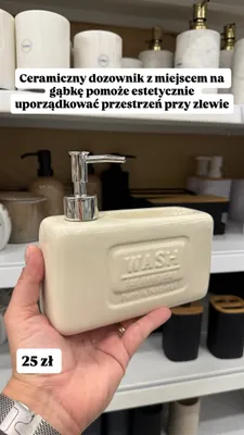 Ceramiczny dozownik z miejscem na gąbkę promocja w Pepco