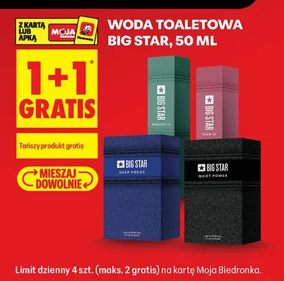 Woda toaletowa Big Star Breathe In promocja w Biedronka