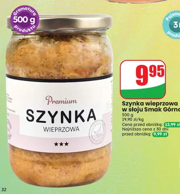 Szynka wieprzowa w słoju Smak Górno promocja w Dino