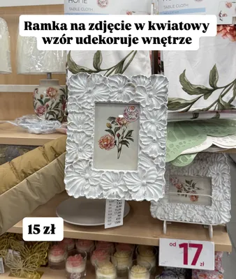 Ramka na zdjęcie z kwiatowym wzorem promocja w Pepco