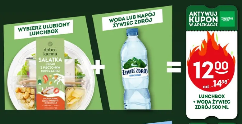 Zestaw lunchbox + woda Żywiec Zdrój 500 ml promocja w Żabka