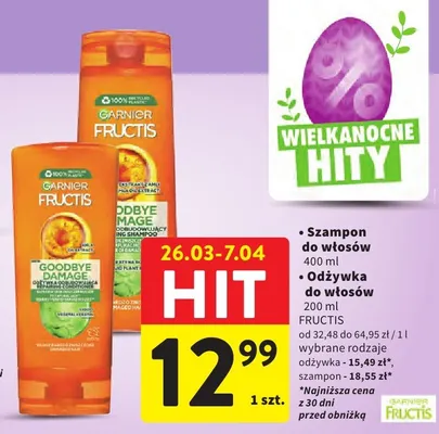 Szampon do włosów / Odżywka do włosów promocja w Intermarche