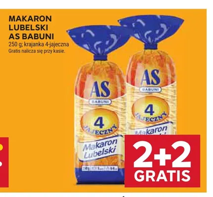 Makaron Lubelski As Babuni krajanka 4-jajeczna promocja w Stokrotka