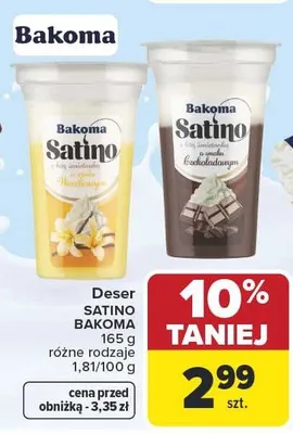 Deser Satino różne rodzaje promocja w Carrefour