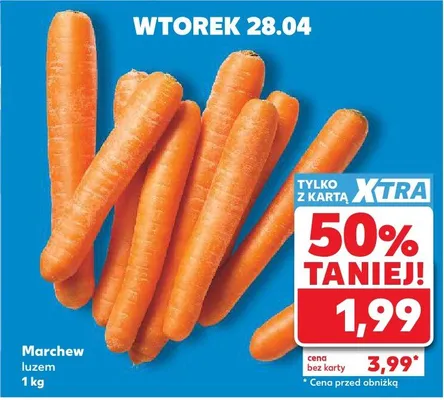 Marchew luzem promocja w Kaufland