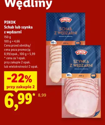 Szynka z wędzarni Pikok promocja w Lidl