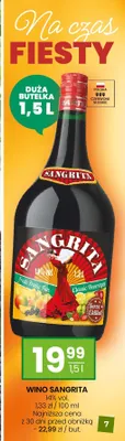 Wino Sangrita czerwone słodkie 14% vol. promocja w Twój Market