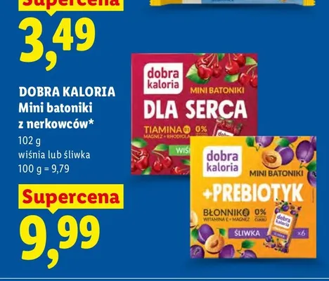 Mini batoniki z nerkowców wiśnia lub śliwka promocja w Lidl