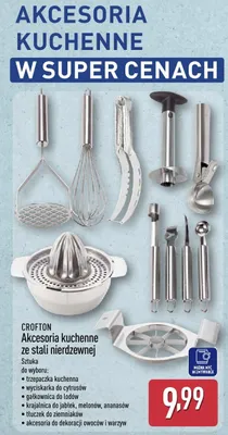 Akcesoria kuchenne ze stali nierdzewnej promocja w Aldi