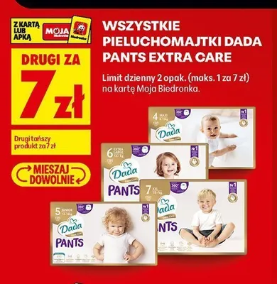 Pieluchomajtki Dada Pants Extra Care 5 Junior promocja w Biedronka