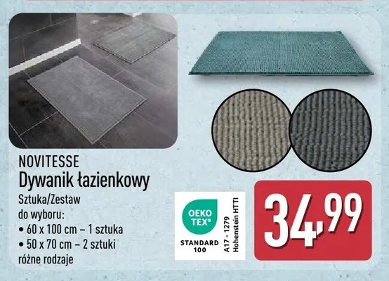 Dywanik łazienkowy NOVITESSE promocja w Aldi