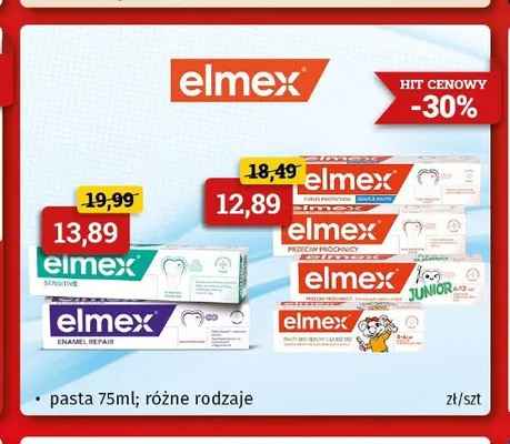 Pasta do zębów dla dzieci Elmex Junior promocja w Drogeria Kosmyk