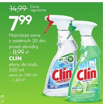 Płyn do szyb Clin promocja w Super-Pharm