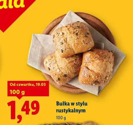 Bułka w stylu rustykalnym promocja w Lidl