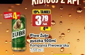 Piwo Żubr 500 ml promocja w API Market