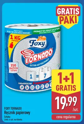 Ręcznik papierowy Foxy Tornado promocja w Aldi