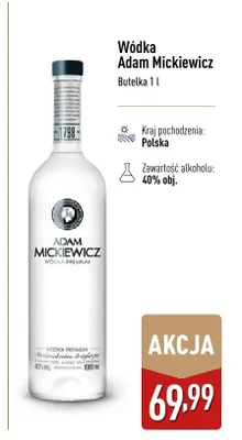Wódka Adam Mickiewicz promocja w Aldi