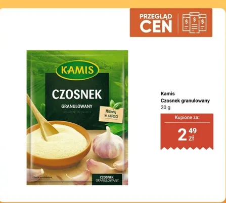 Czosnek granulowany Kamis promocja w Biedronka