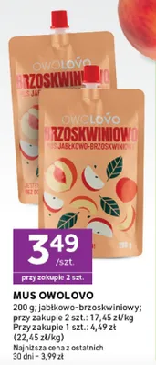 Mus jabłkowo-brzoskwiniowy Owolovo promocja w Stokrotka
