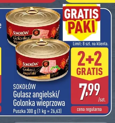 Gulasz angielski Sokołów promocja w Aldi