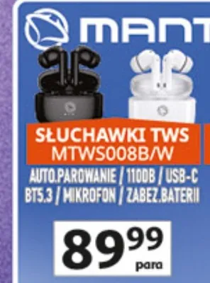 Słuchawki TWS promocja w Auchan